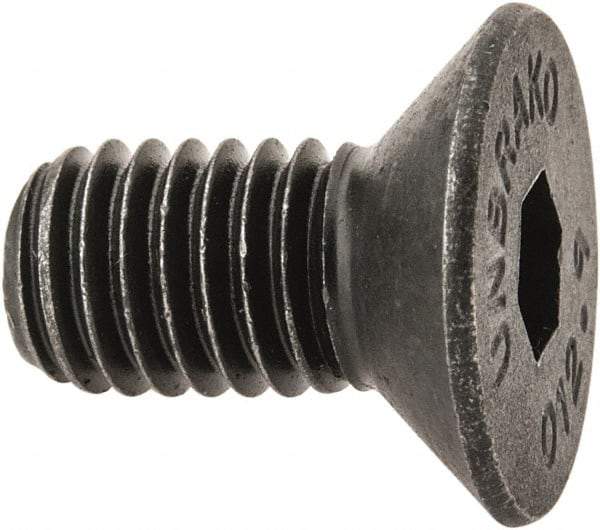 Unbrako - M8x1.25 Metric Coarse Hex Socket Drive, 90 to 92° Flat Screw - Grade 12.9 Alloy Steel, Black Oxide Finish, 16mm OAL - Apex Tool & Supply