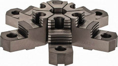Buck Chuck Company - 12" Max Chuck Diam Compatibility, Steel Tongue & Groove Hard Lathe Top Jaws - 2" High - Apex Tool & Supply