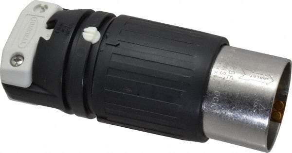 Hubbell Wiring Device-Kellems - 250 VDC, 600 VAC, 50 Amp, NonNEMA Configuration, Industrial Grade, Self Grounding Plug - 1 Phase, 3 Poles, IP20, 0.83 to 1-1/4 Inch Cord Diameter - Apex Tool & Supply
