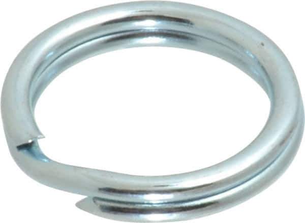 Made in USA - 0.526" ID, 0.67" OD, 0.105" Thick, Split Ring - Grade 2 Spring Steel, Zinc-Plated Finish - Apex Tool & Supply