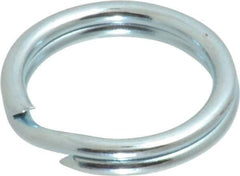 Made in USA - 0.526" ID, 0.67" OD, 0.105" Thick, Split Ring - Grade 2 Spring Steel, Zinc-Plated Finish - Apex Tool & Supply