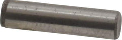 Unbrako - 1/8" Diam x 1/2" Pin Length Grade 8 Alloy Steel Oversized Dowel Pin - C 60 (Surface) & C 50-58 Hardness, 1,845 Lb Breaking Strength, 1 Beveled & 1 Rounded End - Apex Tool & Supply