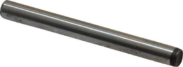 Unbrako - 1/8" Diam x 1-1/4" Pin Length Grade 8 Alloy Steel Oversized Dowel Pin - C 60 (Surface) & C 50-58 Hardness, 1,845 Lb Breaking Strength, 1 Beveled & 1 Rounded End - Apex Tool & Supply