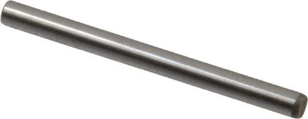Unbrako - 1/8" Diam x 1-1/2" Pin Length Grade 8 Alloy Steel Oversized Dowel Pin - C 60 (Surface) & C 50-58 Hardness, 1,845 Lb Breaking Strength, 1 Beveled & 1 Rounded End - Apex Tool & Supply