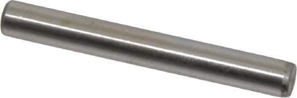 Unbrako - 3/16" Diam x 1-1/2" Pin Length Grade 8 Alloy Steel Oversized Dowel Pin - C 60 (Surface) & C 50-58 Hardness, 4,140 Lb Breaking Strength, 1 Beveled & 1 Rounded End - Apex Tool & Supply
