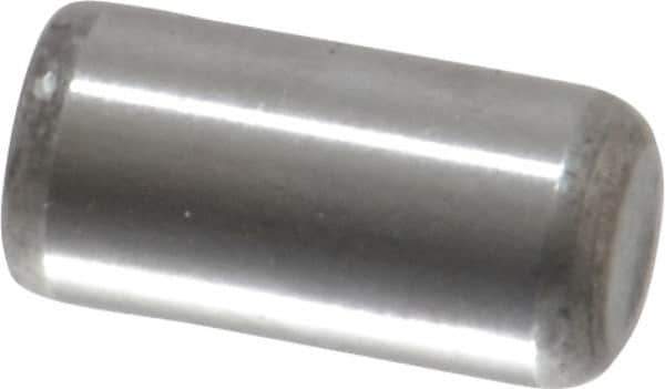 Unbrako - 1/4" Diam x 1/2" Pin Length Grade 8 Alloy Steel Oversized Dowel Pin - C 60 (Surface) & C 50-58 Hardness, 7,370 Lb Breaking Strength, 1 Beveled & 1 Rounded End - Apex Tool & Supply