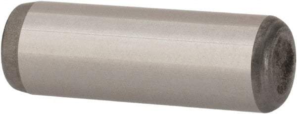 Unbrako - 1/4" Diam x 3/4" Pin Length Grade 8 Alloy Steel Oversized Dowel Pin - C 60 (Surface) & C 50-58 Hardness, 7,370 Lb Breaking Strength, 1 Beveled & 1 Rounded End - Apex Tool & Supply