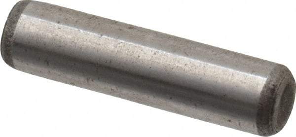 Unbrako - 1/4" Diam x 1" Pin Length Grade 8 Alloy Steel Oversized Dowel Pin - C 60 (Surface) & C 50-58 Hardness, 7,370 Lb Breaking Strength, 1 Beveled & 1 Rounded End - Apex Tool & Supply