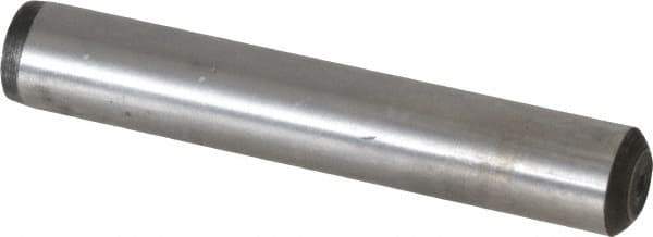 Unbrako - 3/8" Diam x 2-1/4" Pin Length Grade 8 Alloy Steel Oversized Dowel Pin - C 60 (Surface) & C 50-58 Hardness, 16,580 Lb Breaking Strength, 1 Beveled & 1 Rounded End - Apex Tool & Supply