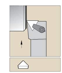 Kennametal - CTFP, Left Hand Cut, 0° Lead Angle, 1-1/4" Shank Height x 1" Shank Width, Positive Rake Indexable Turning Toolholder - 6" OAL, TP..42. Insert Compatibility, Series Kendex - Apex Tool & Supply