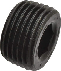 Unbrako - 3/4-18, 13/32" OAL, Alloy Steel Socket Pressure Plug - 7/8" Taper per Foot, 5/16" Hex Key - Apex Tool & Supply