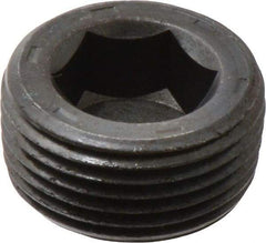 Unbrako - 3/4-14, 17/32" OAL, Alloy Steel Socket Pressure Plug - 7/8" Taper per Foot, 9/16" Hex Key - Apex Tool & Supply