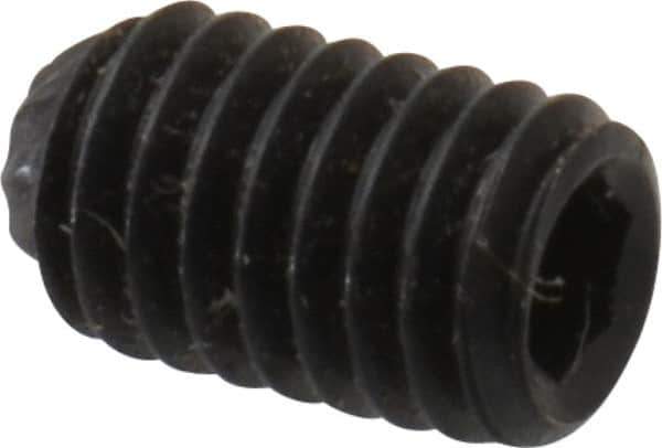 Unbrako - M3, 5mm OAL, Knurled Cup Point Set Screw - Grade 45H Alloy Steel, 1.5mm Key - Apex Tool & Supply