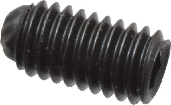Unbrako - M3, 6mm OAL, Knurled Cup Point Set Screw - Grade 45H Alloy Steel, 1.5mm Key - Apex Tool & Supply
