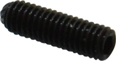 Unbrako - M3, 10mm OAL, Knurled Cup Point Set Screw - Grade 45H Alloy Steel, 1.5mm Key - Apex Tool & Supply
