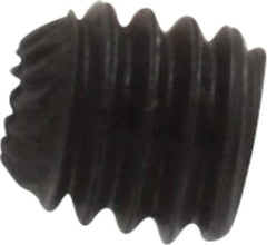 Unbrako - M4, 4mm OAL, Knurled Cup Point Set Screw - Grade 45H Alloy Steel, 2mm Key - Apex Tool & Supply