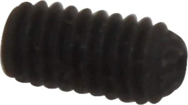 Unbrako - M4, 8mm OAL, Knurled Cup Point Set Screw - Grade 45H Alloy Steel, 2mm Key - Apex Tool & Supply