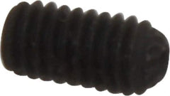 Unbrako - M4, 8mm OAL, Knurled Cup Point Set Screw - Grade 45H Alloy Steel, 2mm Key - Apex Tool & Supply