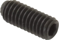 Unbrako - M4, 10mm OAL, Knurled Cup Point Set Screw - Grade 45H Alloy Steel, 2mm Key - Apex Tool & Supply