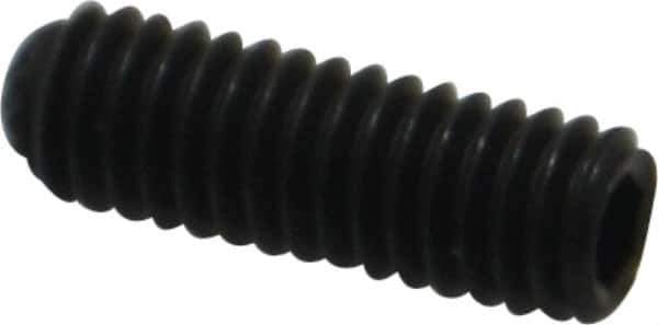 Unbrako - M4, 12mm OAL, Knurled Cup Point Set Screw - Grade 45H Alloy Steel, 2mm Key - Apex Tool & Supply