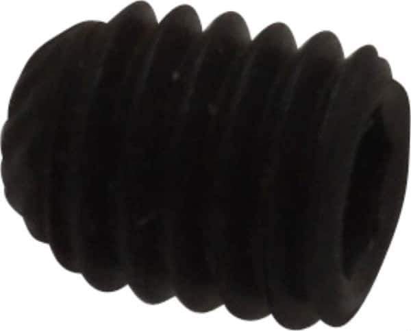 Unbrako - M5, 6mm OAL, Knurled Cup Point Set Screw - Grade 45H Alloy Steel, 2.5mm Key - Apex Tool & Supply