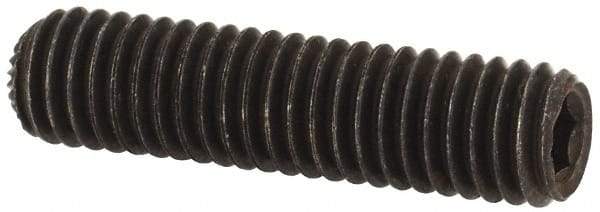 Unbrako - M5, 20mm OAL, Knurled Cup Point Set Screw - Grade 45H Alloy Steel, 2.5mm Key - Apex Tool & Supply
