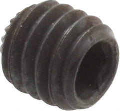 Unbrako - M6, 6mm OAL, Knurled Cup Point Set Screw - Grade 45H Alloy Steel, 3mm Key - Apex Tool & Supply