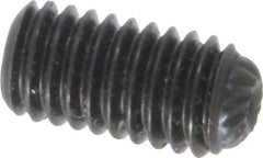 Unbrako - M6, 12mm OAL, Knurled Cup Point Set Screw - Grade 45H Alloy Steel, 3mm Key - Apex Tool & Supply