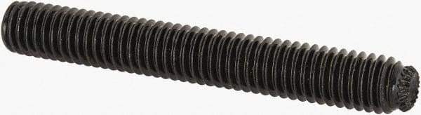 Unbrako - M6, 45mm OAL, Knurled Cup Point Set Screw - Grade 45H Alloy Steel, 3mm Key - Apex Tool & Supply