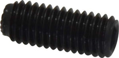 Unbrako - M8, 20mm OAL, Knurled Cup Point Set Screw - Grade 45H Alloy Steel, 4mm Key - Apex Tool & Supply