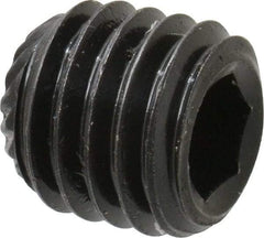 Unbrako - M10, 10mm OAL, Knurled Cup Point Set Screw - Grade 45H Alloy Steel, 5mm Key - Apex Tool & Supply
