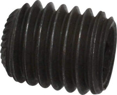 Unbrako - M10, 12mm OAL, Knurled Cup Point Set Screw - Grade 45H Alloy Steel, 5mm Key - Apex Tool & Supply
