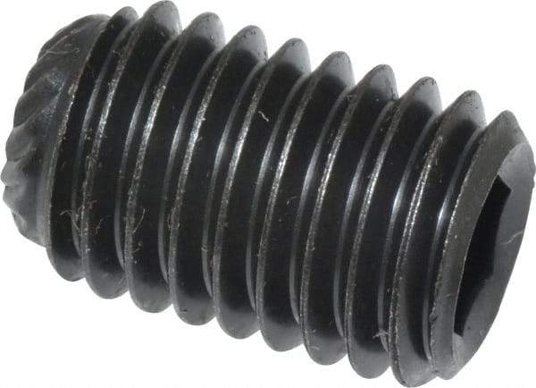 Unbrako - M10, 16mm OAL, Knurled Cup Point Set Screw - Grade 45H Alloy Steel, 5mm Key - Apex Tool & Supply