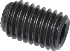 Unbrako - M10, 16mm OAL, Knurled Cup Point Set Screw - Grade 45H Alloy Steel, 5mm Key - Apex Tool & Supply