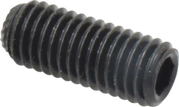Unbrako - M10, 25mm OAL, Knurled Cup Point Set Screw - Grade 45H Alloy Steel, 5mm Key - Apex Tool & Supply