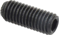 Unbrako - M10, 25mm OAL, Knurled Cup Point Set Screw - Grade 45H Alloy Steel, 5mm Key - Apex Tool & Supply