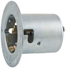 Hubbell Wiring Device-Kellems - 125 VAC, 50 Amp, Self Grounding Inlet - 3 Poles, 4 Wire, Male End, Metallic - Apex Tool & Supply