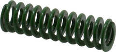 Associated Spring Raymond - 10mm Hole Diam, 5mm Rod Diam, 1-1/4" Free Length, Green Die Spring - 111.4 N Max Deflection, 13.1mm Max Deflection, Light Duty, Chromium Alloy Steel - Apex Tool & Supply