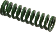 Associated Spring Raymond - 16mm Hole Diam, 8mm Rod Diam, 2" Free Length, Green Die Spring - 328.1 N Max Deflection, 20.9mm Max Deflection, Light Duty, Chromium Alloy Steel - Apex Tool & Supply