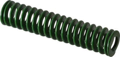 Associated Spring Raymond - 20mm Hole Diam, 10mm Rod Diam, 3-1/2" Free Length, Green Die Spring - 490 N Max Deflection, 35mm Max Deflection, Light Duty, Chromium Alloy Steel - Apex Tool & Supply