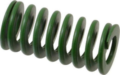 Associated Spring Raymond - 25mm Hole Diam, 12.5mm Rod Diam, 2" Free Length, Green Die Spring - 880 N Max Deflection, 20mm Max Deflection, Light Duty, Chromium Alloy Steel - Apex Tool & Supply