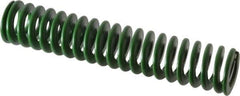 Associated Spring Raymond - 25mm Hole Diam, 12.5mm Rod Diam, 5" Free Length, Green Die Spring - 851.7 N Max Deflection, 51mm Max Deflection, Light Duty, Chromium Alloy Steel - Apex Tool & Supply