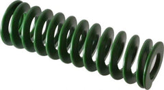 Associated Spring Raymond - 32mm Hole Diam, 16mm Rod Diam, 4" Free Length, Green Die Spring - 1312 N Max Deflection, 41mm Max Deflection, Light Duty, Chromium Alloy Steel - Apex Tool & Supply