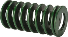 Associated Spring Raymond - 40mm Hole Diam, 20mm Rod Diam, 3" Free Length, Green Die Spring - 1890 N Max Deflection, 30mm Max Deflection, Light Duty, Chromium Alloy Steel - Apex Tool & Supply