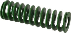 Associated Spring Raymond - 40mm Hole Diam, 20mm Rod Diam, 5" Free Length, Green Die Spring - 1887 N Max Deflection, 51mm Max Deflection, Light Duty, Chromium Alloy Steel - Apex Tool & Supply