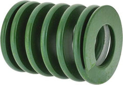 Associated Spring Raymond - 50mm Hole Diam, 25mm Rod Diam, 2-1/2" Free Length, Green Die Spring - 3900 N Max Deflection, 25mm Max Deflection, Light Duty, Chromium Alloy Steel - Apex Tool & Supply