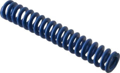 Associated Spring Raymond - 12.5mm Hole Diam, 6.3mm Rod Diam, 3" Free Length, Blue Die Spring - 294.8 N Max Deflection, 28.9mm Max Deflection, Medium Duty, Chromium Alloy Steel - Apex Tool & Supply