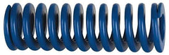 Associated Spring Raymond - 40mm Hole Diam, 20mm Rod Diam, 10" Free Length, Blue Die Spring - 2859.5 N Max Deflection, 95mm Max Deflection, Medium Duty, Chromium Alloy Steel - Apex Tool & Supply