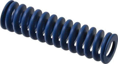 Associated Spring Raymond - 25mm Hole Diam, 12.5mm Rod Diam, 3-1/2" Free Length, Blue Die Spring - 1260.6 N Max Deflection, 33mm Max Deflection, Medium Duty, Chromium Alloy Steel - Apex Tool & Supply