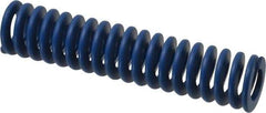 Associated Spring Raymond - 25mm Hole Diam, 12.5mm Rod Diam, 4-1/2" Free Length, Blue Die Spring - 1204 N Max Deflection, 43mm Max Deflection, Medium Duty, Chromium Alloy Steel - Apex Tool & Supply